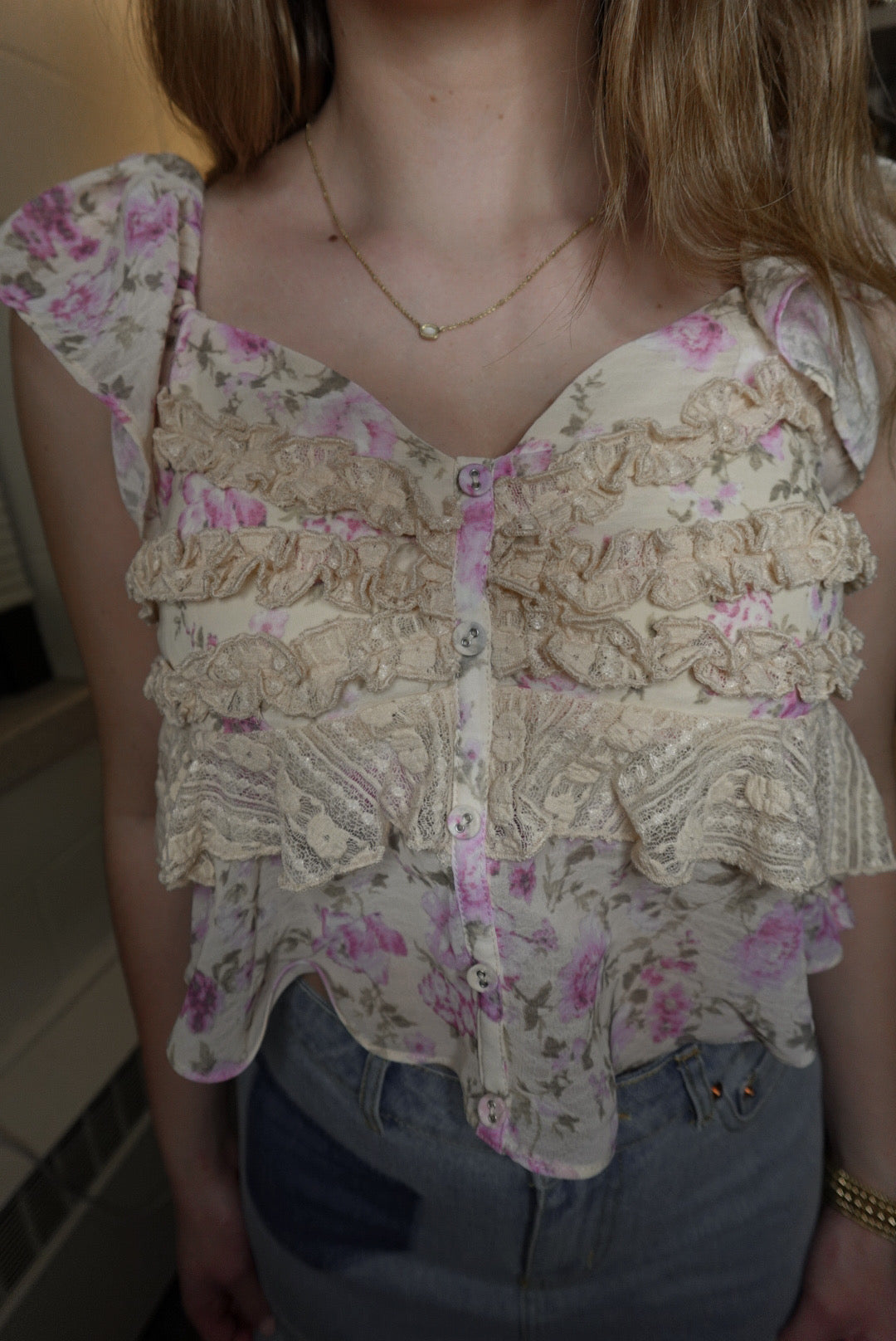 Spring Fling Floral Blouse