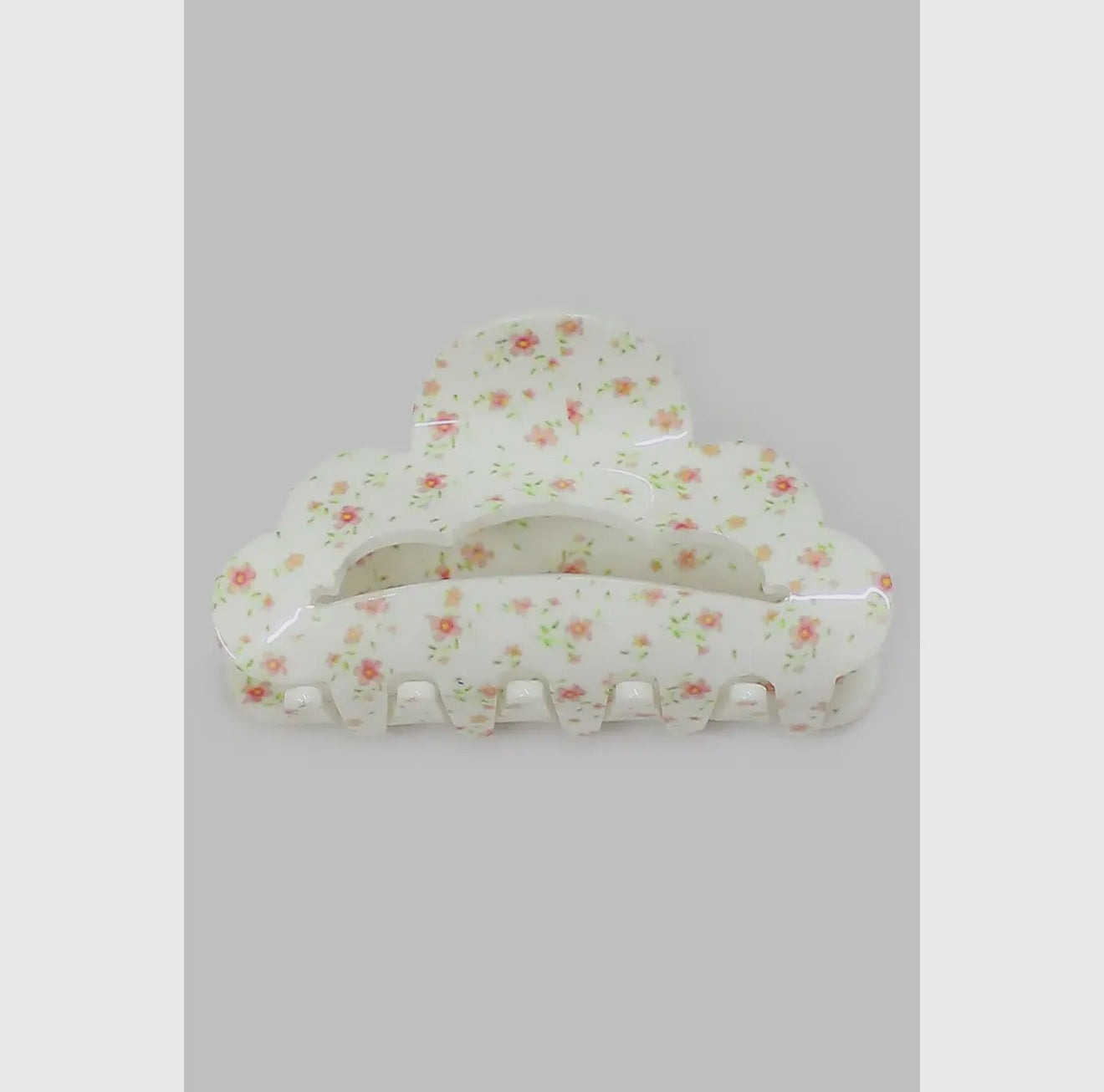 Flower Print Cloud Shape Hair Clip