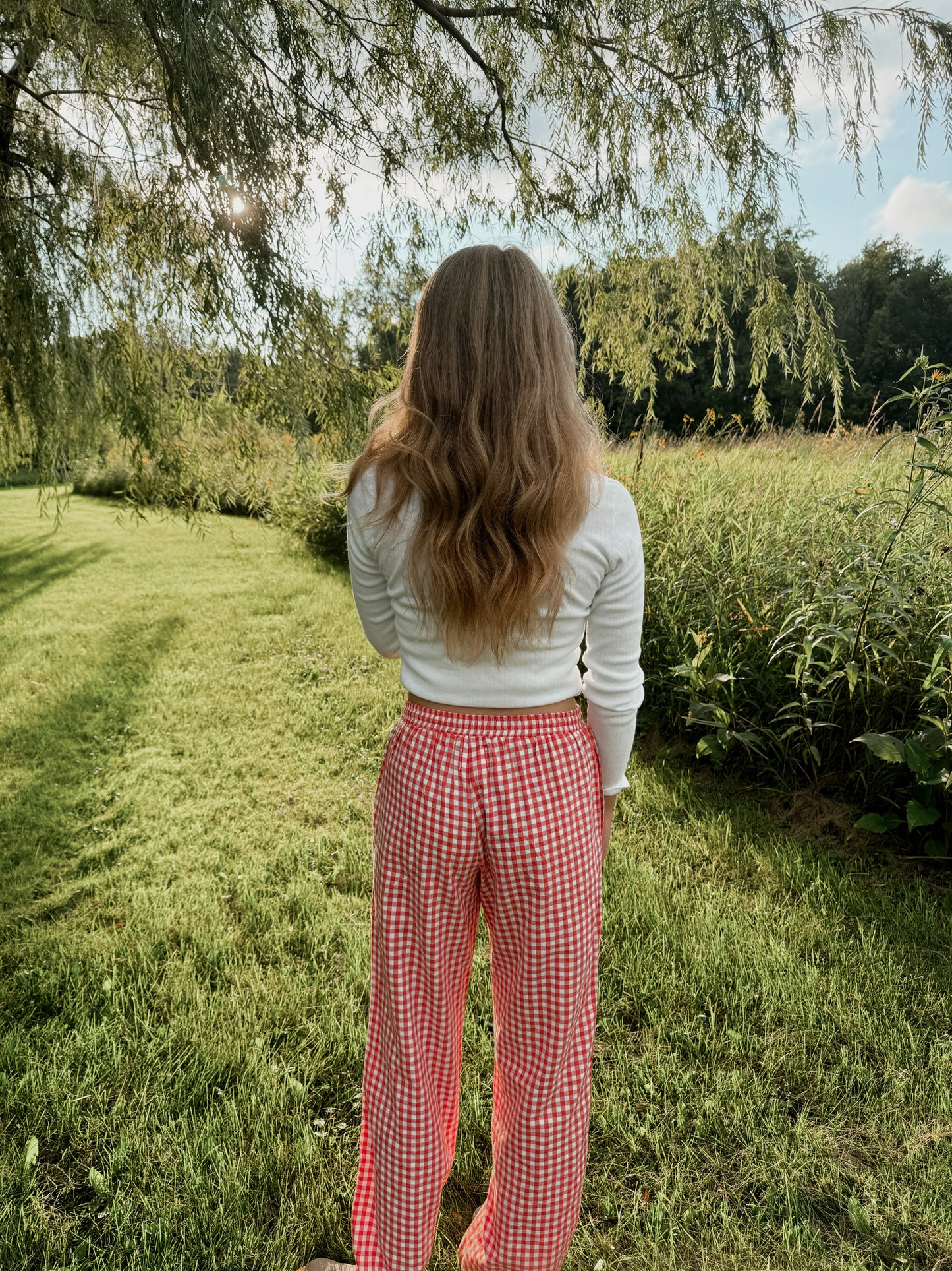 Grabbing Coffee Gingham Pants